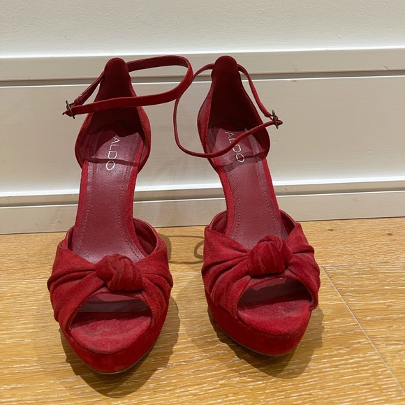 Aldo red high heel shoes - Picture 1 of 5